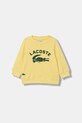Lacoste bluza bawełniana dziecięca nadruk żółty SJ4760