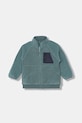 United Colors of Benetton bluza polarowa dziecięca bez kaptura turkusowy 3PNYG5044.P.Seasonal