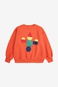 Bobo Choses bluza bawełniana dziecięca Wooden Toy 225FC004 pomarańczowy AW25