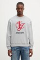 Βαμβακερή μπλούζα Tommy Jeans χωρίς κουκούλα γκρί DM0DM21614