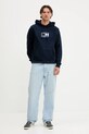 Tommy Jeans hanorac de bumbac DM0DM21623 bleumarin AW25