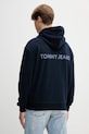 Îmbrăcăminte Tommy Jeans hanorac de bumbac DM0DM21626 bleumarin