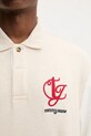 Βαμβακερή μπλούζα Tommy Jeans μπεζ DM0DM21800