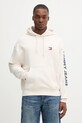 Tommy Jeans bluza bawełniana nadruk beżowy DM0DM21834