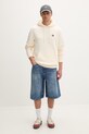 Tommy Jeans mikina s kapucí pánská bavlněná DM0DM21922 béžová SS26