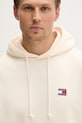 Tommy Jeans mikina s kapucí pánská bavlněná béžová DM0DM21922