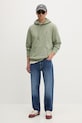 Tommy Jeans mikina s kapucí pánská bavlněná DM0DM21922 zelená SS26
