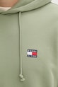 Tommy Jeans mikina s kapucí pánská bavlněná DM0DM21922 zelená