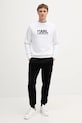 Βαμβακερή μπλούζα Karl Lagerfeld 553917.705091 λευκό AW25