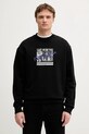 Karl Lagerfeld bluza bawełniana nadruk czarny 553904.705110