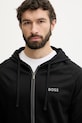 BOSS loungewear pulover moški bombažen Authentic Jacket H črna 50545573
