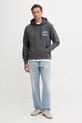Pamučna dukserica Tommy Jeans DM0DM22077 siva AW25