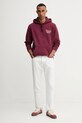 Βαμβακερή μπλούζα Tommy Jeans DM0DM22086 μπορντό AW25