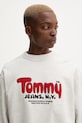 Tommy Jeans pamut melegítőfelső szürke DM0DM22087