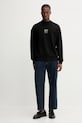 HUGO bluza bawełniana 50542847 czarny AW25