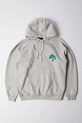 Bavlnená mikina by Parra Crow logo hooded nášivka sivá 54325.