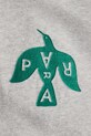 Bavlnená mikina by Parra Crow logo hooded 54325. sivá AW25