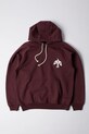 Bavlnená mikina by Parra Crow logo hooded nášivka burgundské 54326.