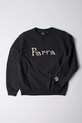 Bavlnená mikina by Parra Weird trad logo potlač tmavomodrá 54320.