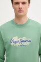 Pepe Jeans hanorac de bumbac verde PM582921