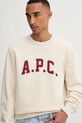 A.P.C. bluza sweat harris - GOTS beżowy COHBR.H37012
