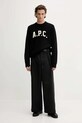 A.P.C. sweter wełniany pull jay WVBDK.H23458 czarny AW25