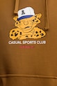 Βαμβακερή μπλούζα adidas Originals Graphic Lo Hd JW0167 καφέ
