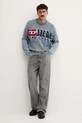 Diesel bluza bawełniana K-FRONZI A18915.0KICC niebieski AW25