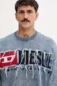 Diesel bluza bawełniana K-FRONZI niebieski A18915.0KICC