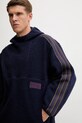 Dukserica od flisa EA7 Emporio Armani mornarsko plava AF18559.7X000211
