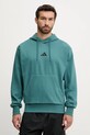 Mikina adidas Feelcozy s kapucňou tyrkysová KB7650