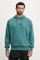 Суичър adidas Feelcozy с качулка тюркоазен KB7650
