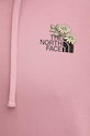 Памучен суичър The North Face Flowe Dome NF0A8EGZHCS1 розов