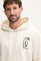 Βαμβακερή μπλούζα The North Face Explore Gear Relaxed μπεζ NF0A8F2KQLI1