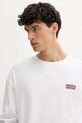 American Vintage longsleeve din bumbac alb MYKO02B