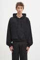 Хлопковая кофта Sky High Farm Studded hoodie хлопок чёрный SHF07T041