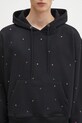 Sky High Farm bluza bawełniana Studded hoodie czarny SHF07T041