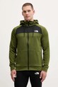 The North Face bluza treningowa Reaxion z kapturem zielony NF0A8CNPDIW1