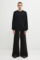Βαμβακερό πουλόβερ adidas Originals P Ess Knit Crew JY2648 μαύρο