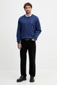 Bombažen pulover Just Cavalli 79OAIT07.CF500 mornarsko modra AW25