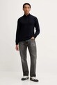 Sveter s prímesou vlny Abercrombie & Fitch KI120.5139.200 tmavomodrá AW25