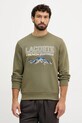 Lacoste bluza bawełniana nadruk zielony SH5884