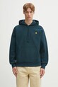 Carhartt WIP bluza Hooded American Script z kapturem turkusowy I028279.0AUXX