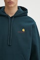 Carhartt WIP bluza Hooded American Script turkusowy I028279.0AUXX