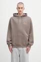 Одежда Хлопковая кофта Drôle de Monsieur Le Hoodie Grand HUtel H.HO184.CO127 коричневый