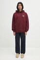 Βαμβακερή μπλούζα Drôle de Monsieur Le Hoodie Slogan I.HO162.CO127 μπορντό