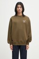 Ρούχα Βαμβακερή μπλούζα Drôle de Monsieur Le Sweatshirt Slogan I.SW149.CO127 πράσινο