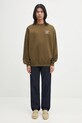 Βαμβακερή μπλούζα Drôle de Monsieur Le Sweatshirt Slogan I.SW149.CO127 πράσινο