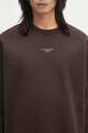 Βαμβακερή μπλούζα Drôle de Monsieur Le Sweatshirt Slogan Classique καφέ I.SW148.CO127