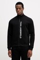 Karl Lagerfeld bluza bawełniana nadruk czarny 554917.705400